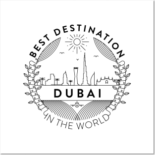 Dubai Minimal Badge Design Posters and Art